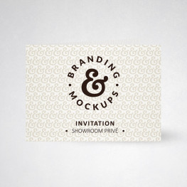 Carte d'invitation double Tradition blanc