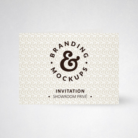 Carte d'invitation double tradition blanc